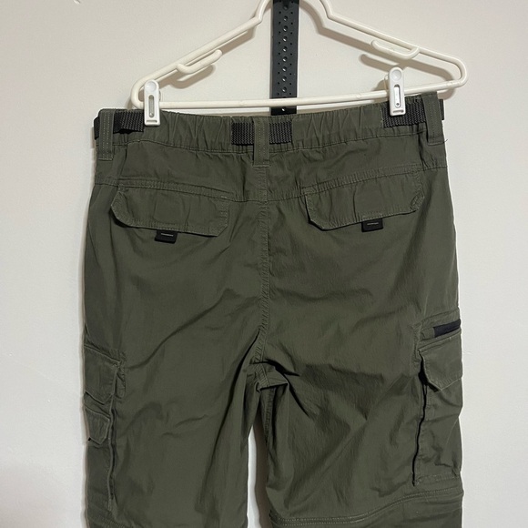 BC Clothing Green Cargo Convertible Pants Sz 32 - Picture 7 of 9